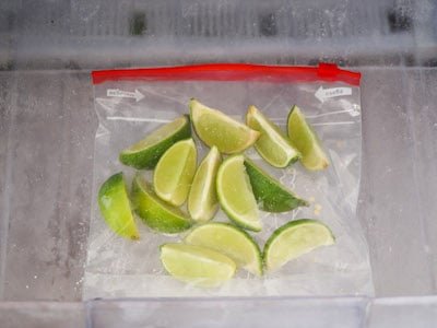 Freeze Lime Wedges
